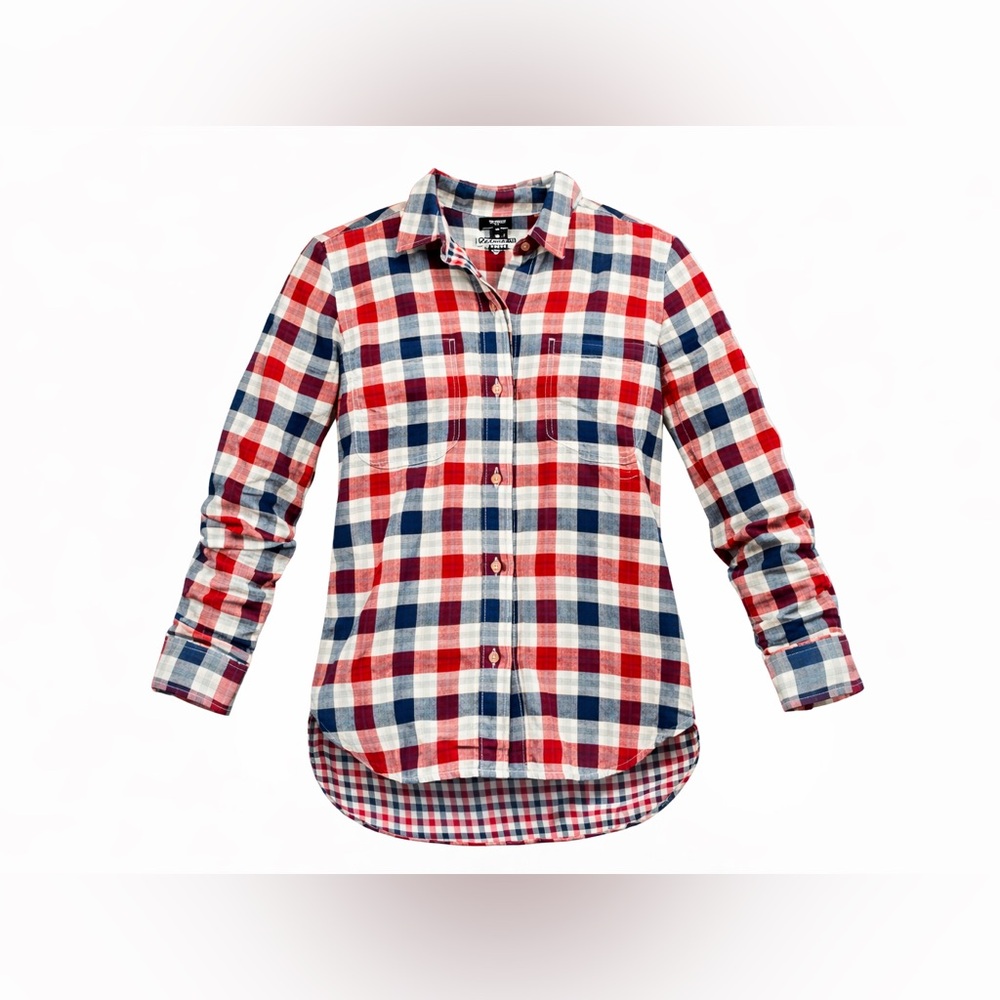 Madewell Emmett Plaid Small Ex-boyfriend Long Sleeve Gingham Button Shir… - Picture 1 of 8